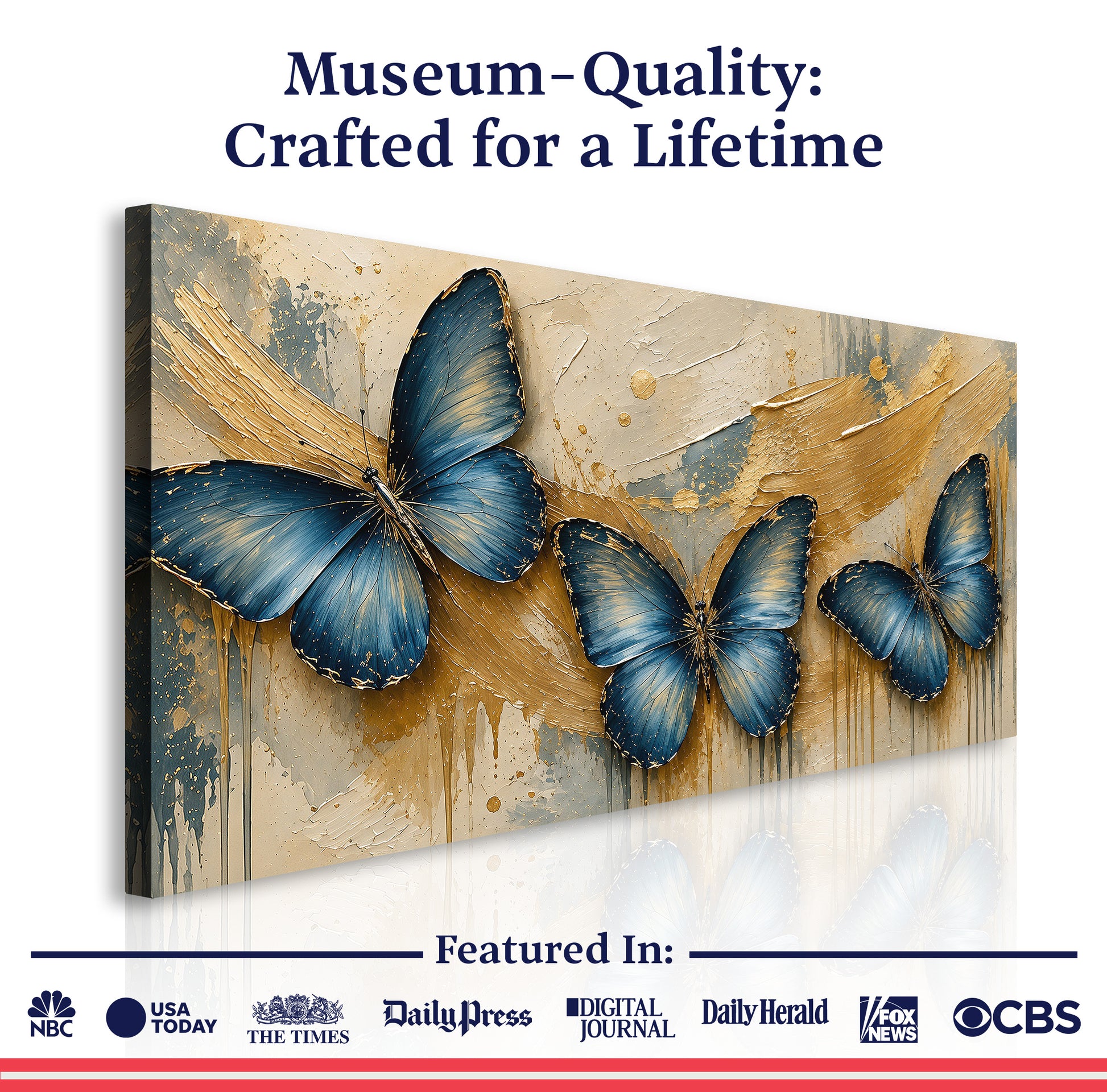 Golden Blue Butterflies