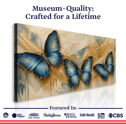 Golden Blue Butterflies