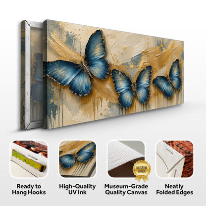 Golden Blue Butterflies