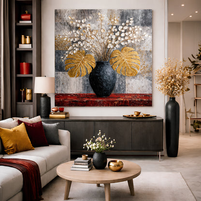 Golden Botanical Arrangement
