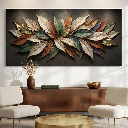 Earthtone Petals - Elegant Golden Dusk