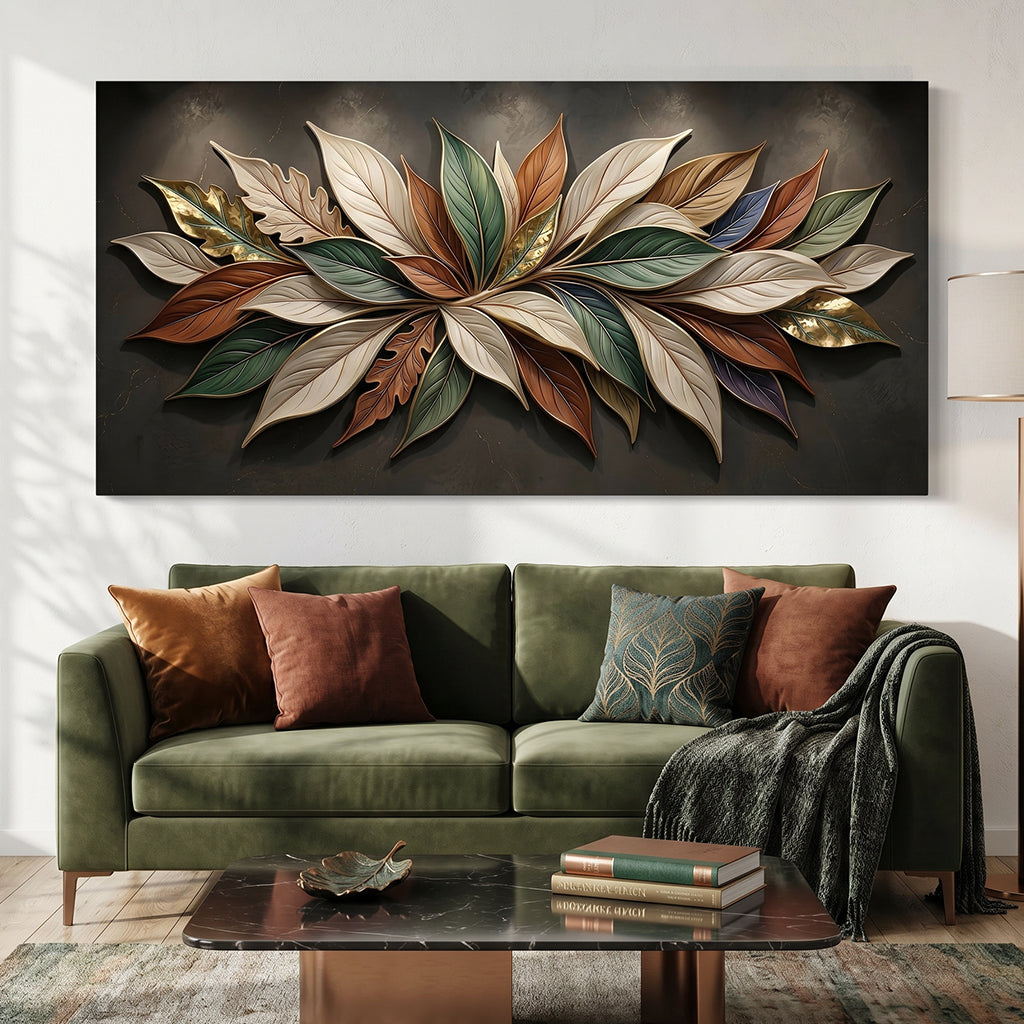 Earthtone Petals - Elegant Golden Dusk