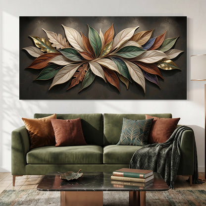 Earthtone Petals - Elegant Golden Dusk