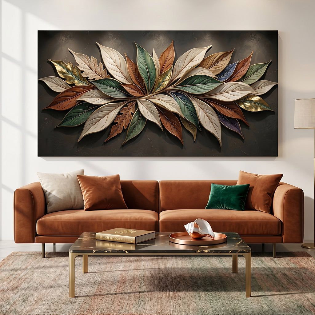 Earthtone Petals - Elegant Golden Dusk