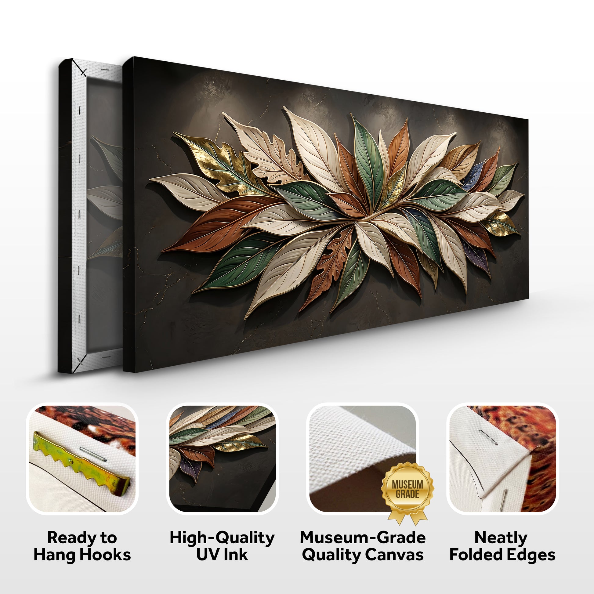 Earthtone Petals - Elegant Golden Dusk