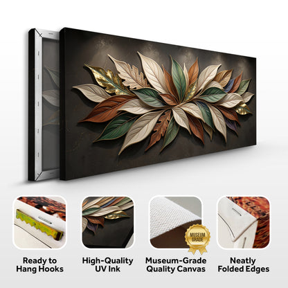 Earthtone Petals - Elegant Golden Dusk