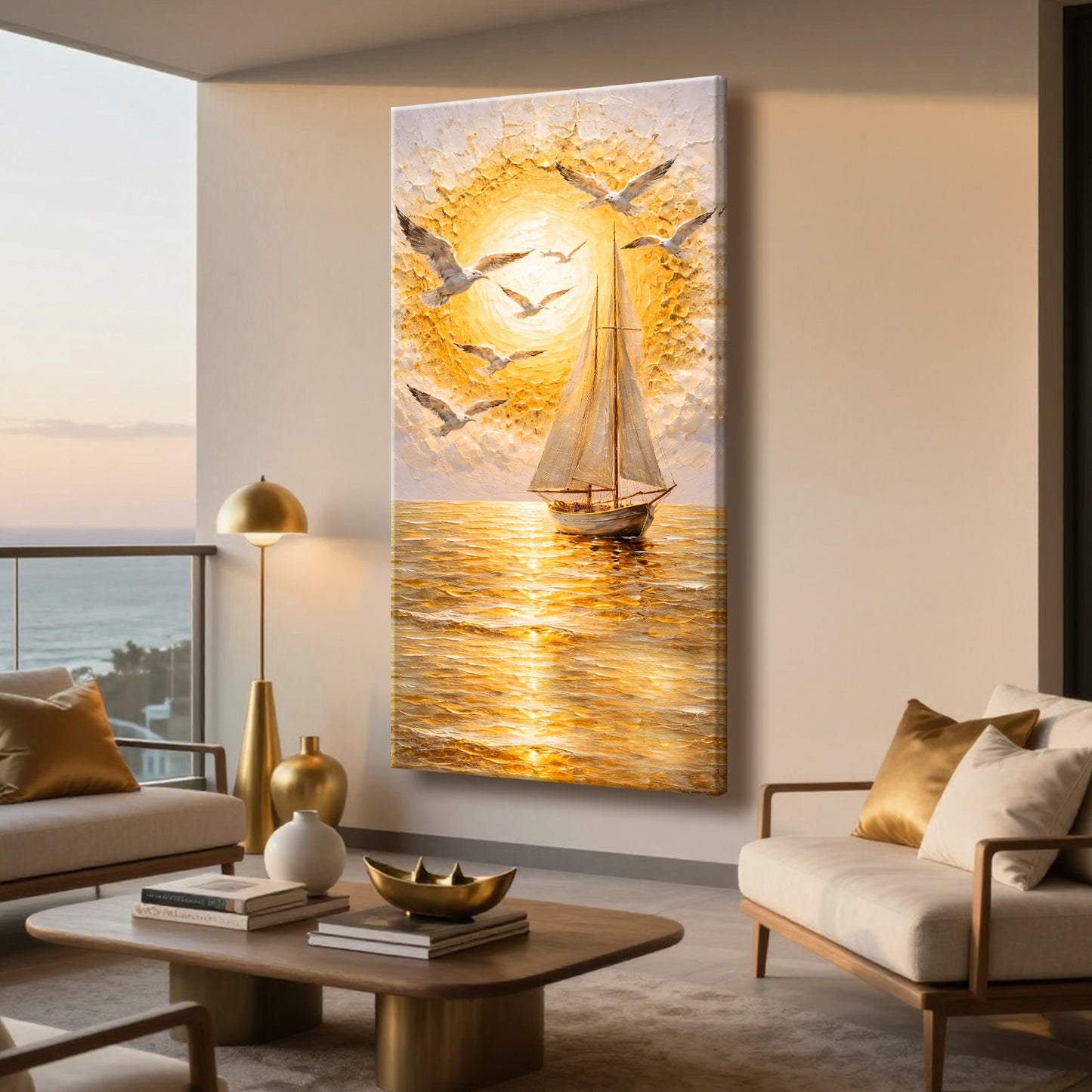 Golden Horizon Sailboat
