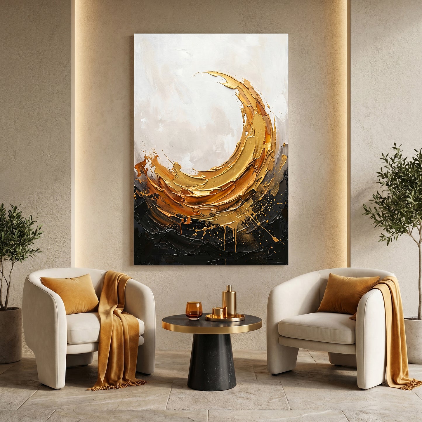 Golden Light Abstract