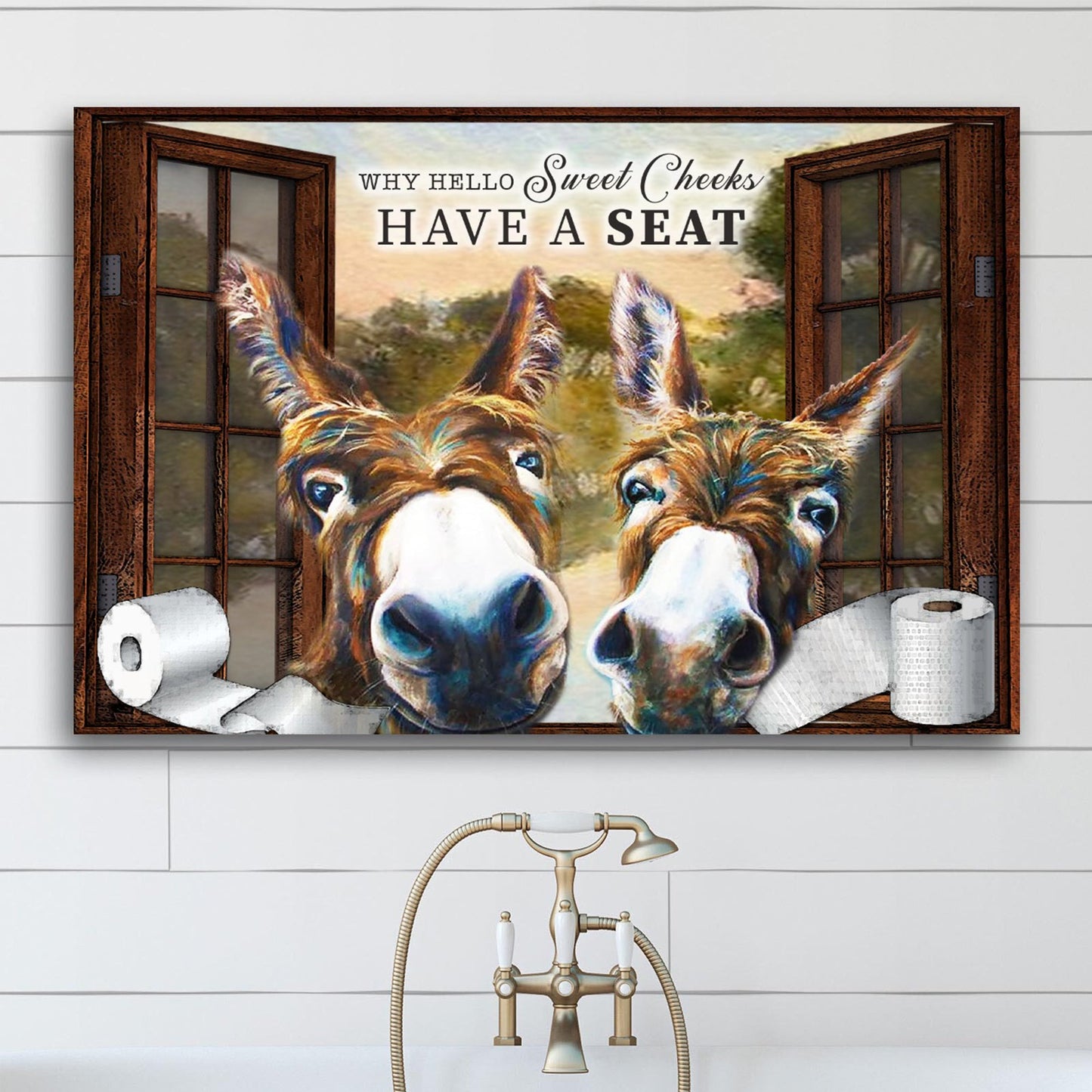 Have A Seat Sweet Cheeks Bathroom Sign (Free Shipping)