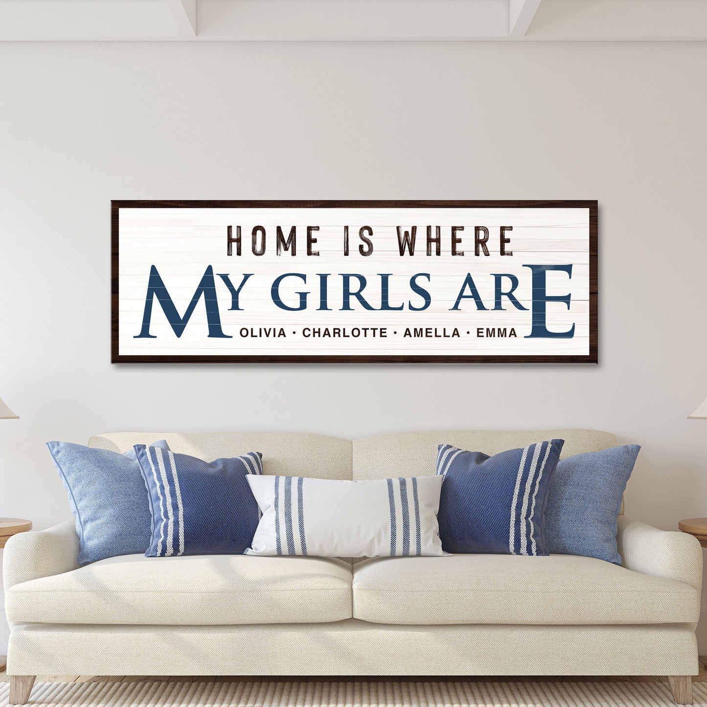 Home Is Where My Girls Are Sign III  - Image by Tailored Canvases