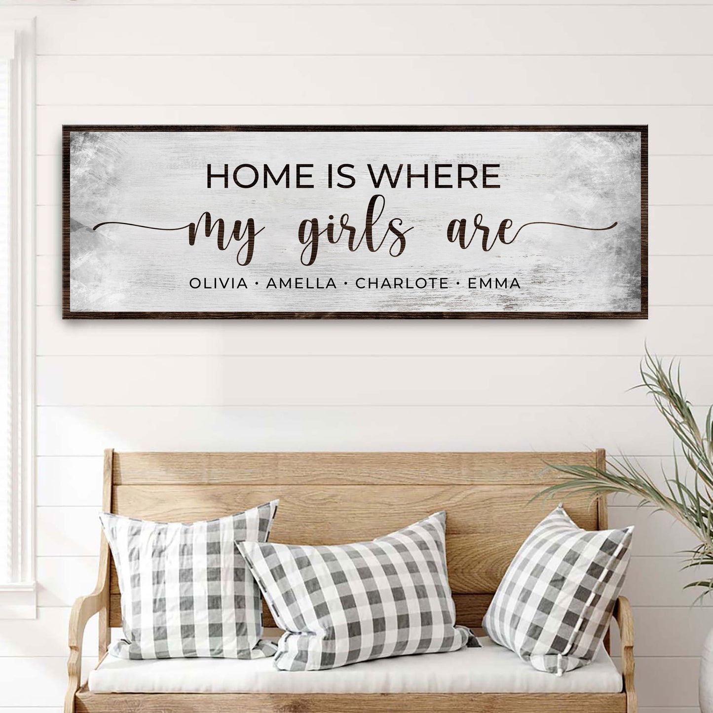 Home Is Where My Girls Are Sign II Style 1 - Image by Tailored Canvases