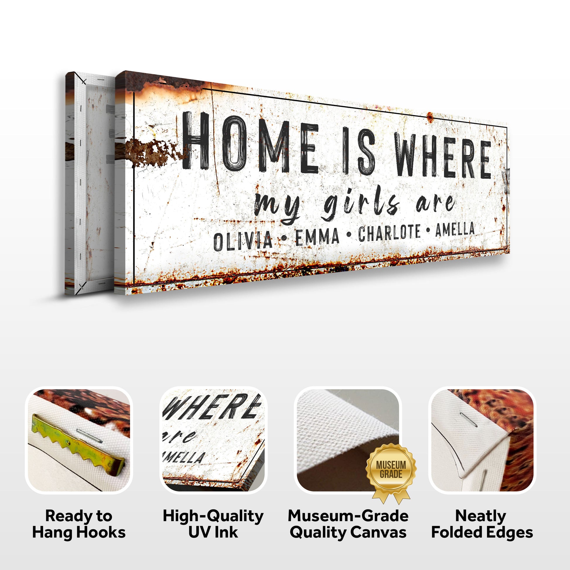 Home Is Where My Girls Are Sign VI Specs - Image by Tailored Canvases