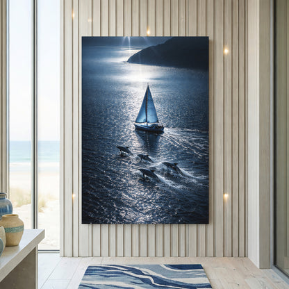 Horizon Sail with Dolphins