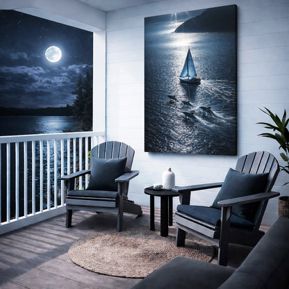 Horizon Sail with Dolphins