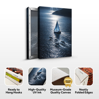 Horizon Sail with Dolphins