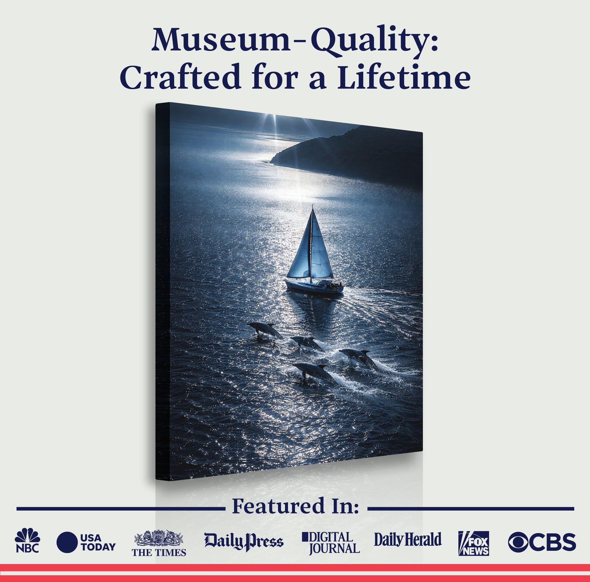 Horizon Sail with Dolphins