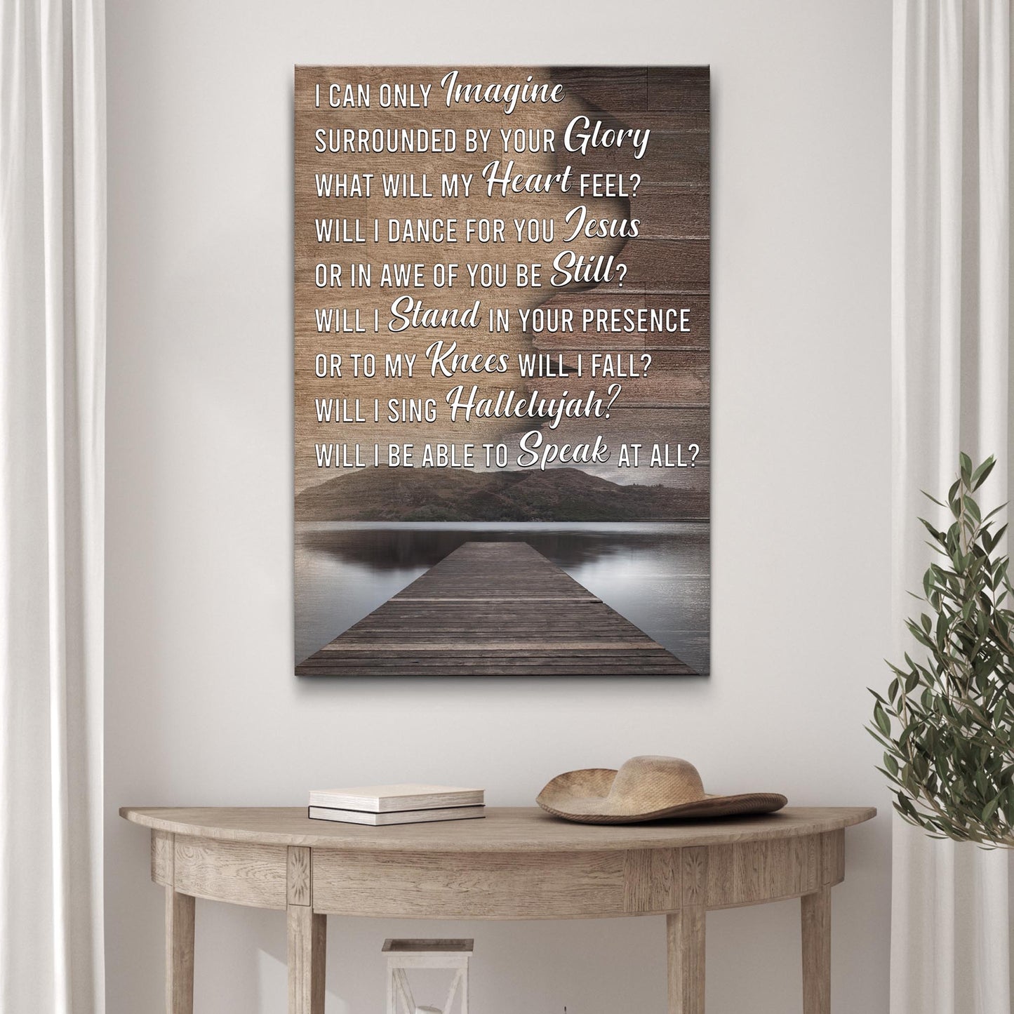 I Can Only Imagine By Your Glory What Will My Heart Feel Sign (Free Shipping)