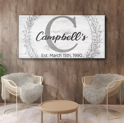 Family Monogram Sign III