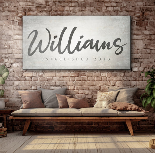 Family Name Sign Style 1 - Image by Tailored Canvases