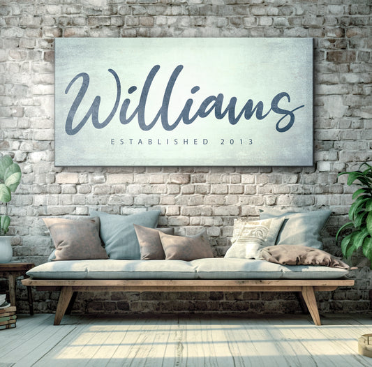 Family Name Sign Style 2 - Image by Tailored Canvases