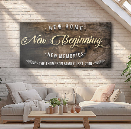 New Home Sign Style 1 - Image by Tailored Canvases