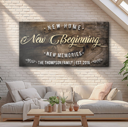 New Home Sign Style 1 - Image by Tailored Canvases