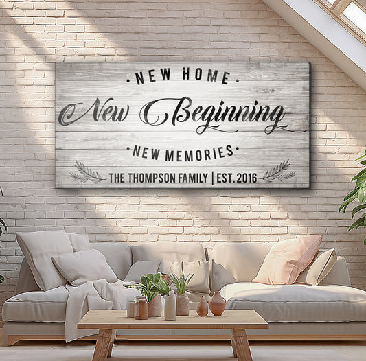 New Home Sign Style 2 - Image by Tailored Canvases