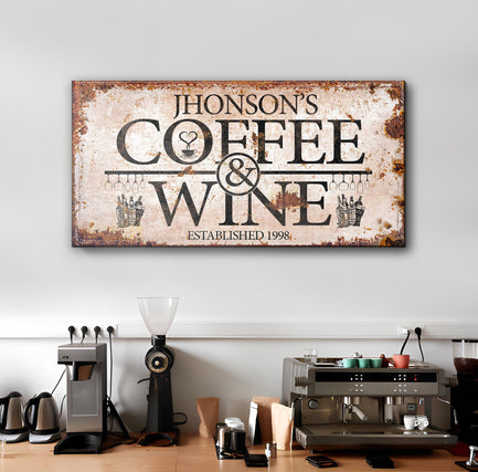Coffee and Wine Sign Style 4 - Image by Tailored Canvases