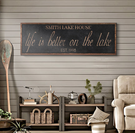 Life is Better on the Lake Sign - Image by Tailored Canvases