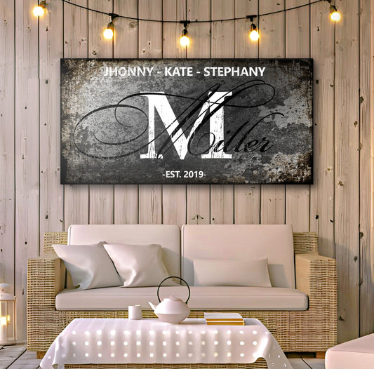 Family Sign V Style 1 - Image by Tailored Canvases