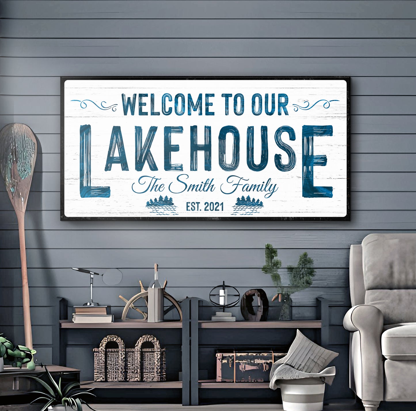 Welcome To Our Lakehouse Sign III