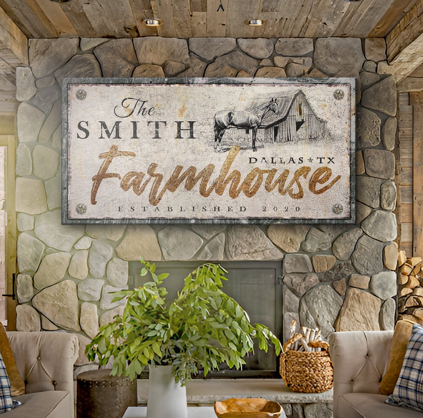 Rustic Horse Farmhouse Sign III