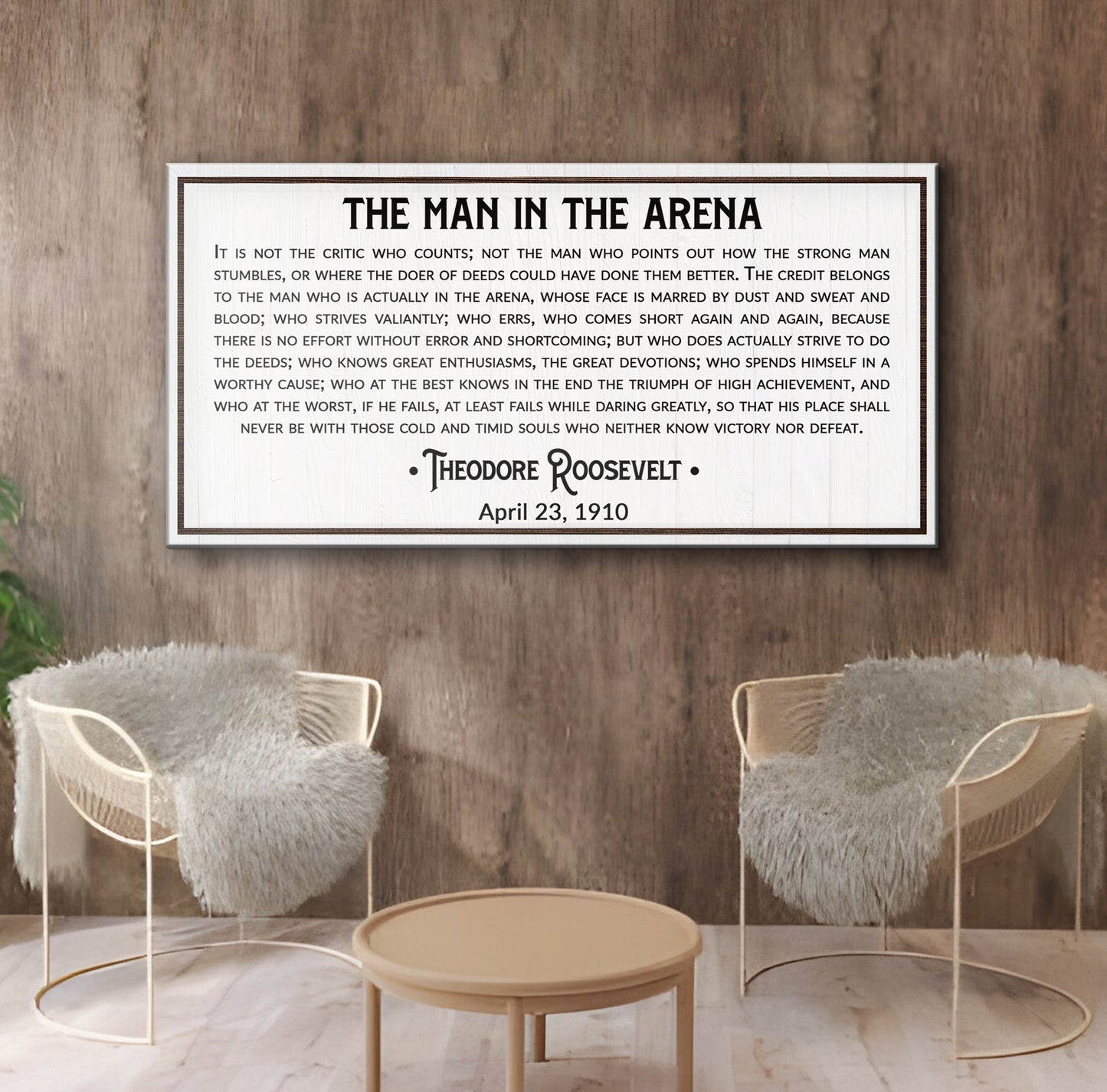 The Man In The Arena Sign VIII