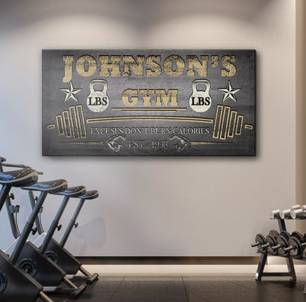 Gym Sign II Style 3 - Image by Tailored Canvases