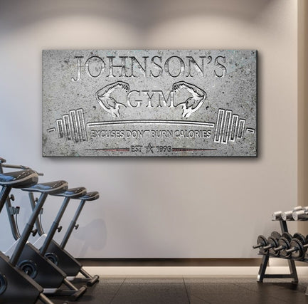Gym Sign II Style 4 - Image by Tailored Canvases