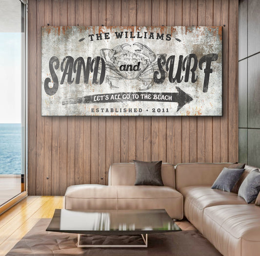 Sand and Surf Sign Style 3 - Image by Tailored Canvases