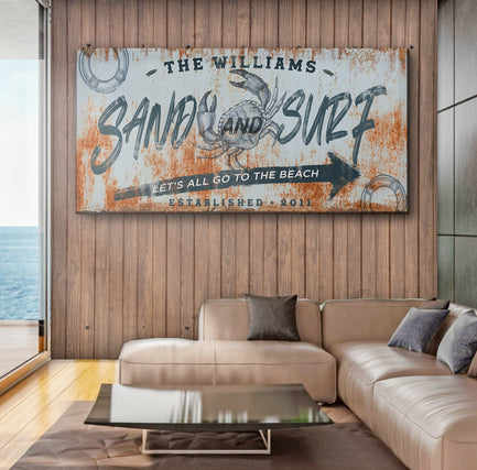 Sand and Surf Sign Style 4 - Image by Tailored Canvases