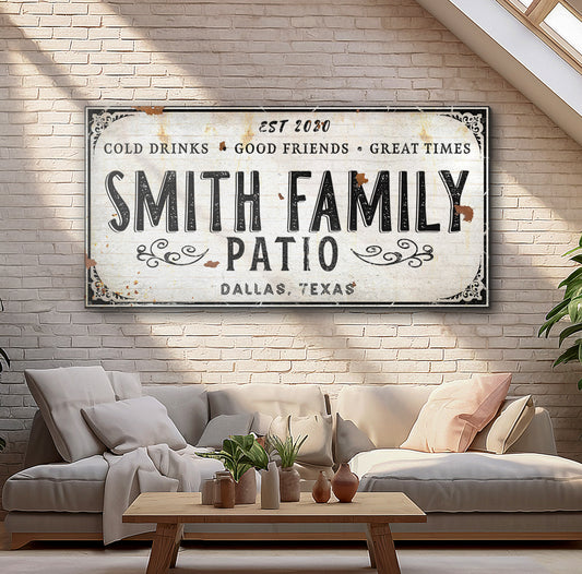 Family Patio Sign