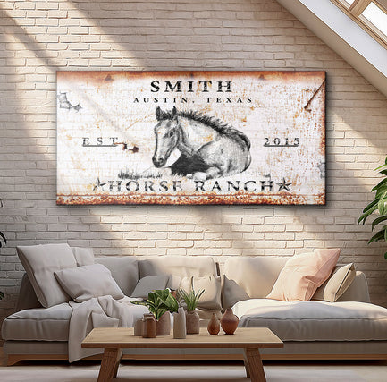 Rustic Horse Ranch Sign IV