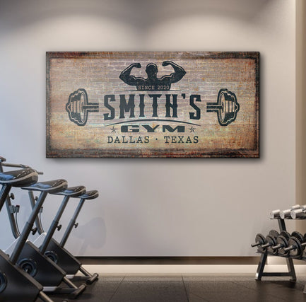 Gym Sign III Style 4 - Image by Tailored Canvases