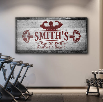Gym Sign III Style 5 - Image by Tailored Canvases