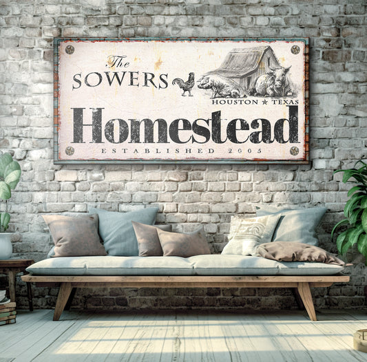 Homestead Sign Style 3 - Image by Tailored Canvases