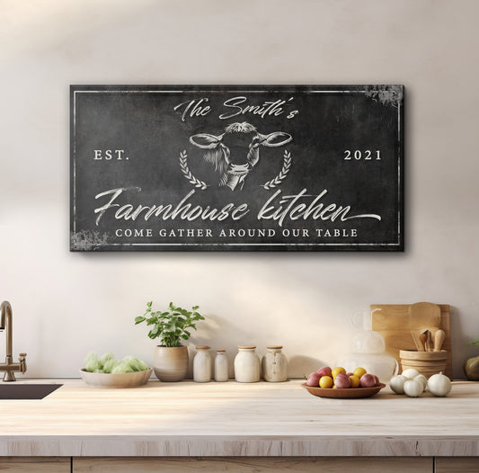 Farmhouse Kitchen Sign Style 2 - Image by Tailored Canvases