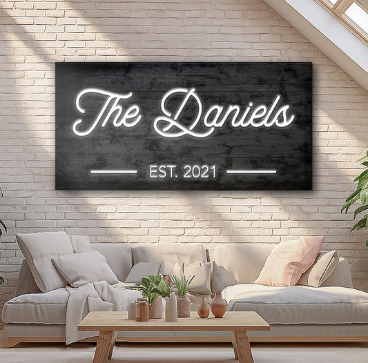 Family Name II Sign Style 2 - Image by Tailored Canvases