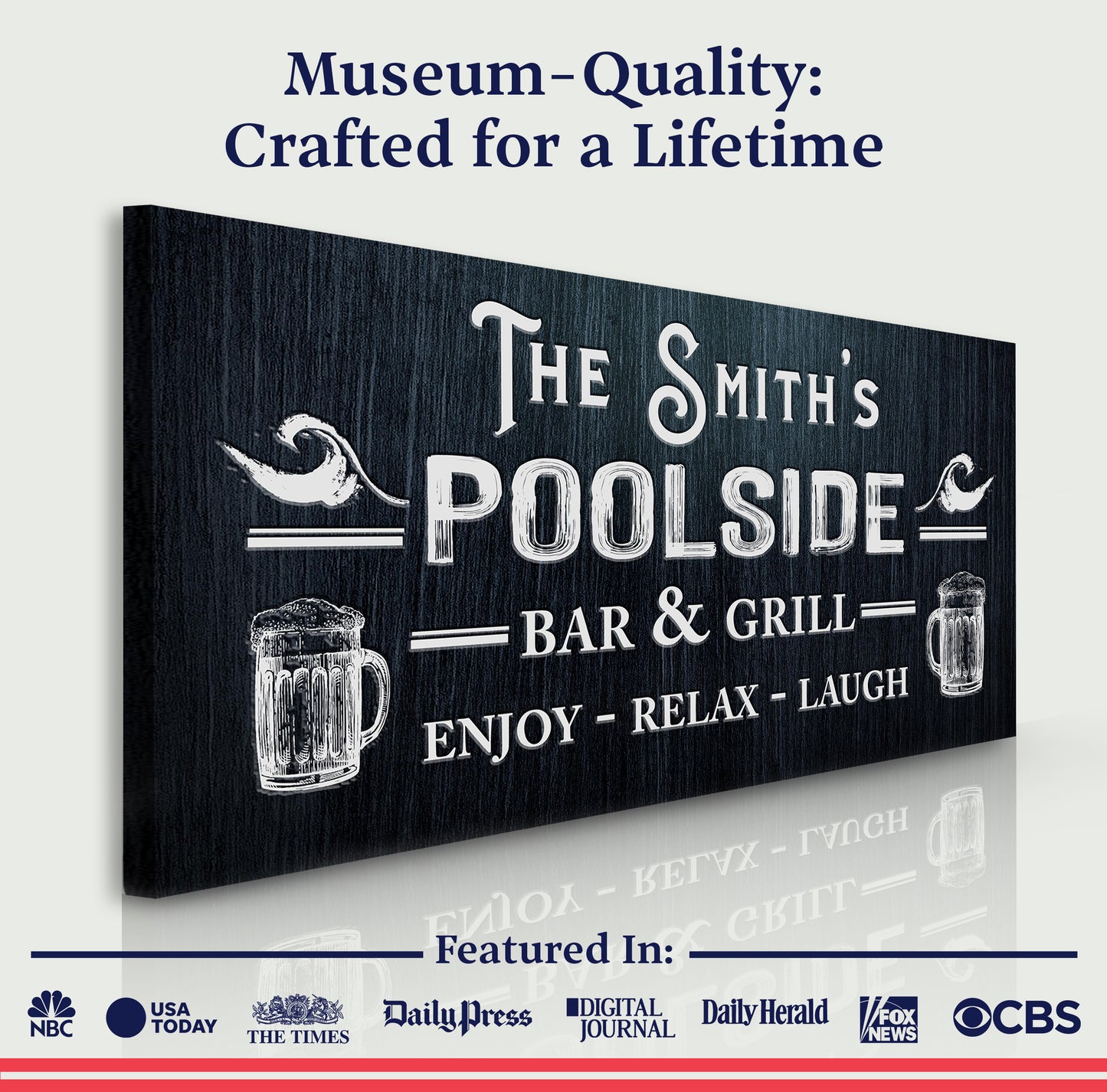 Personalized Poolside Bar And Grill Sign II