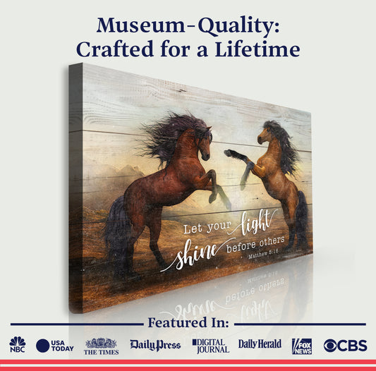 Let Your Light Shine Before Others Matthew 5:16 Faith Sign