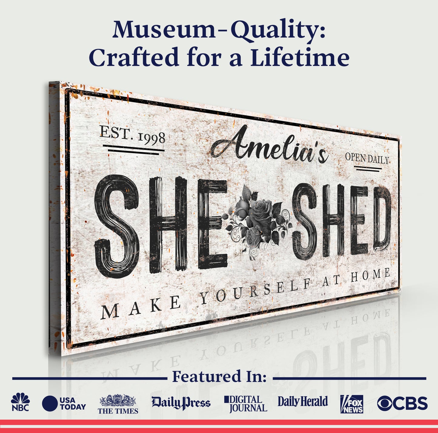 Personalized She Shed Sign XVII