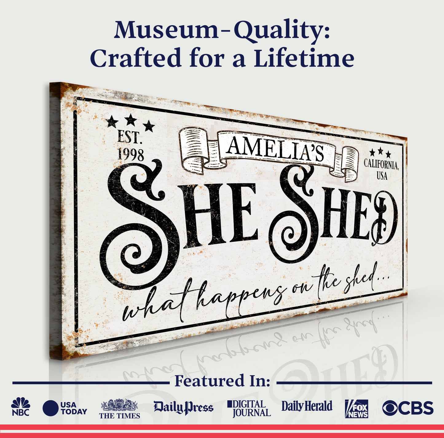 Personalized She Shed Sign IV