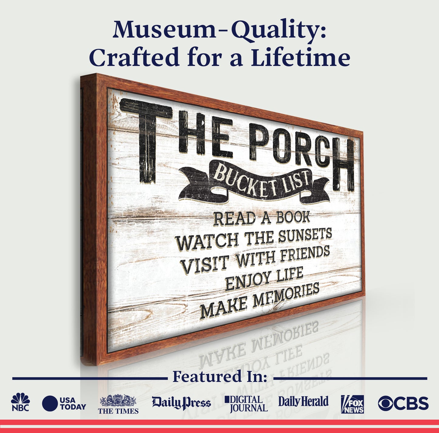 The Porch Bucket Sign