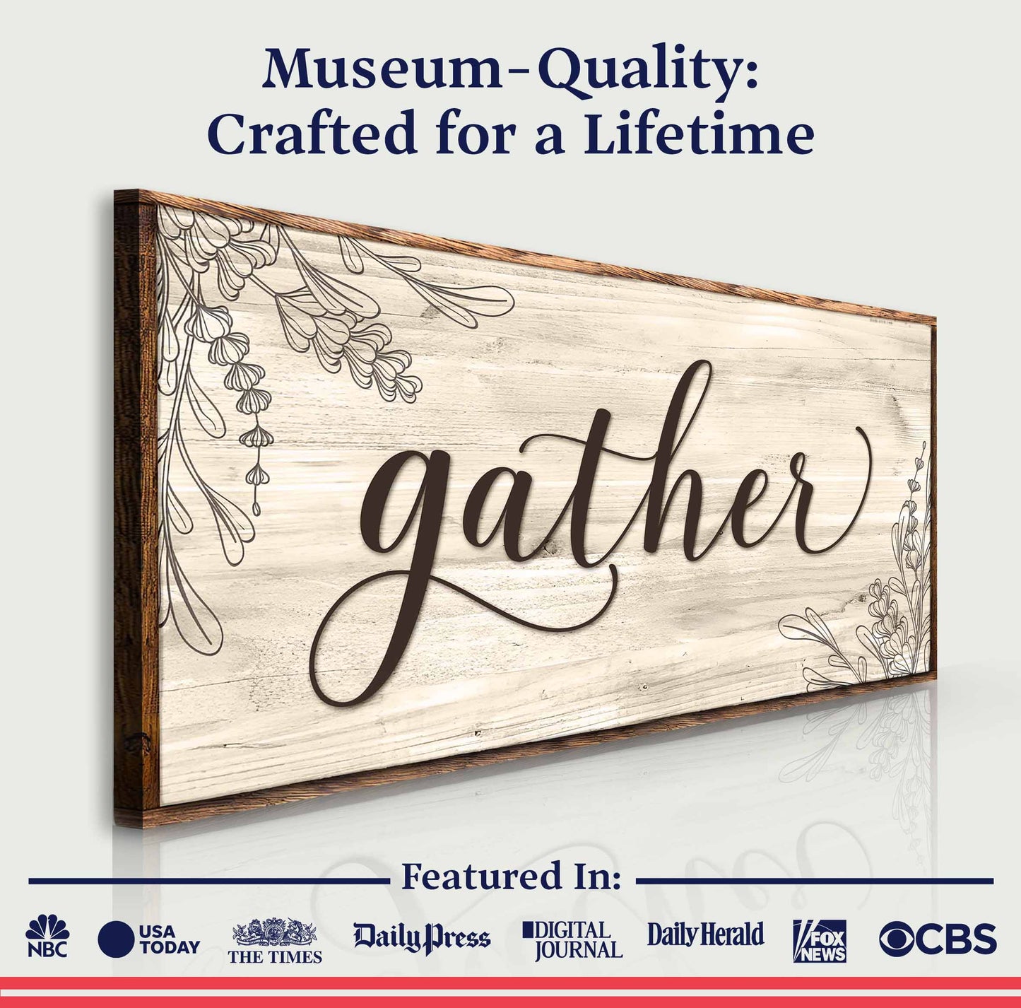 Gather Sign VIII Specs - Image by Tailored Canvases